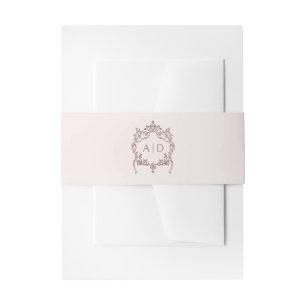 Cintas Para Invitaciones Monogramas del Boda Escudo clásico