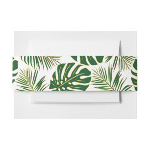 Cintas Para Invitaciones Monstruo tropical, hojas de palma boda de oro verd