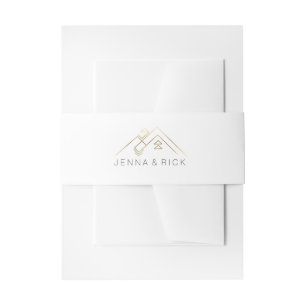 Cintas Para Invitaciones Montaña geométrica   Moderno   Nombres personaliza