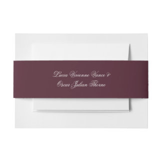 Cintas Para Invitaciones Moody Burgundy Dutch Floral Wedding Invitation