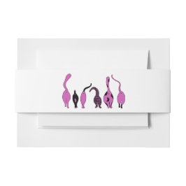 Cintas Para Invitaciones Morado de gatos