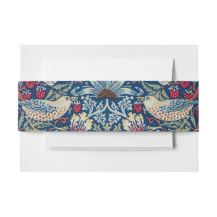 Cintas Para Invitaciones Morris - Patrón floral de fresa vintage