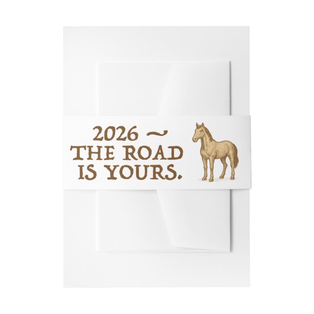 Cintas Para Invitaciones Motivational text and horse (Anverso Ejemplo)