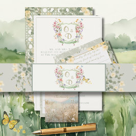 Cintas Para Invitaciones Mountain Wildflower Garden Invitation Belly Band