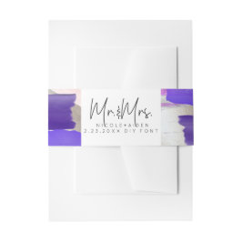 Cintas Para Invitaciones Muestrarios de acuarela morados de PixDezines