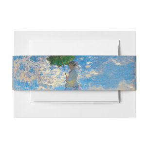 Cintas Para Invitaciones Mujer Monet Paraguas Impresionismo