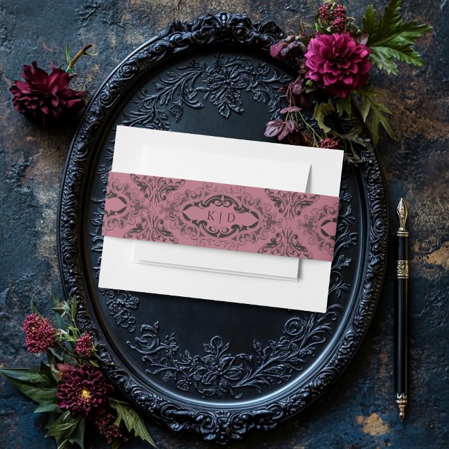 Cintas Para Invitaciones Muralla victoriana hasta la muerte Boda negro y vi (Subido por el creador)