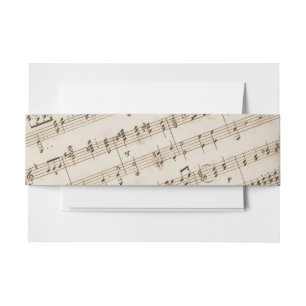 Cintas Para Invitaciones Música de la vieja hoja de música de la cosecha