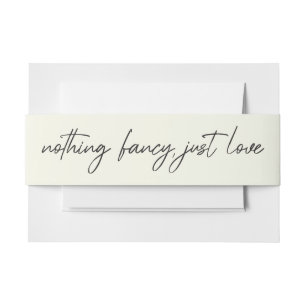 Cintas Para Invitaciones Nada Fancy Ama La Boda Clásica Elegante