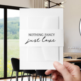 Cintas Para Invitaciones Nada Fancy Just Love Minimalista Boda