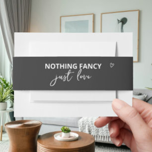 Cintas Para Invitaciones Nada Fancy Just Love Minimalista Boda