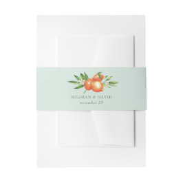 Cintas Para Invitaciones Naranja Blossoms Citrus Boda Botánico