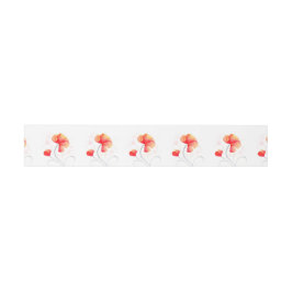 Cintas Para Invitaciones Naranja de color de agua banda de boda de flores s