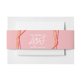 Cintas Para Invitaciones Naranja del amanecer Rosa rosa brillante  rosado B