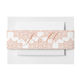 Cintas Para Invitaciones Naranja quemado Sunrise Mandala Summer Fall Weddin