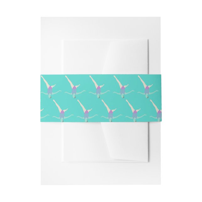 Cintas Para Invitaciones Natación artística (Anverso Ejemplo)