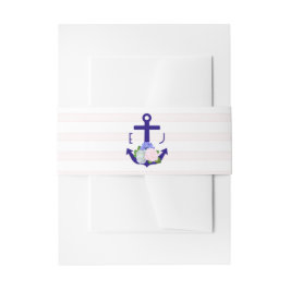 Cintas Para Invitaciones Nautical Floral Stripes Wedding