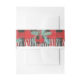 Cintas Para Invitaciones Navidades de Buffalo Plaid