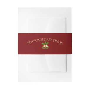 Cintas Para Invitaciones Navidades de Mistletoe Bells