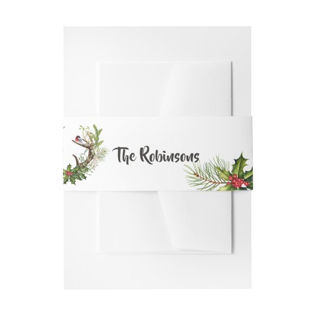 Cintas Para Invitaciones Navidades de renos rusos acuarelas (Anverso Ejemplo)