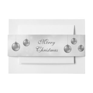 Cintas Para Invitaciones Navidades Gris Plateados Baudibles Con Texto Perso
