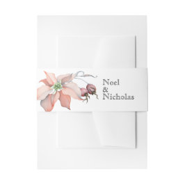 Cintas Para Invitaciones Navidades Magia/ Poinsettia de acuarela/Personaliz