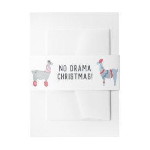 Cintas Para Invitaciones Navidades temáticos de Llama