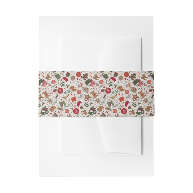 Cintas Para Invitaciones Navidades y especias acogedores (Anverso Ejemplo)