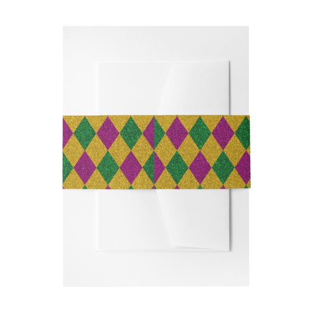 Cintas Para Invitaciones New Orleans Diamond Glitter (Anverso Ejemplo)