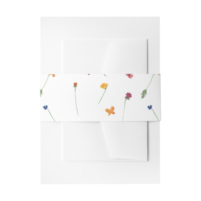 Cintas Para Invitaciones Niña pequeña Bonito de flores silvestres Baby Show (Anverso Ejemplo)
