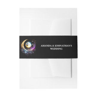 Cintas Para Invitaciones Noche celestial de luna llena noche de estrellas m