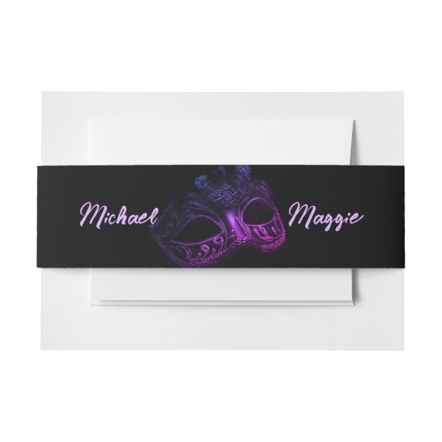 Cintas Para Invitaciones Noche elegante (Anverso Ejemplo)