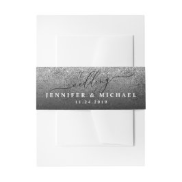Cintas Para Invitaciones Nombre Monograma Simple Minimalista Brillante