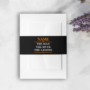 Cintas Para Invitaciones Nombre Personalizado El Hombre El Mito La Leyenda