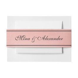 Cintas Para Invitaciones Nombre simple elegante de la pareja de Rubor