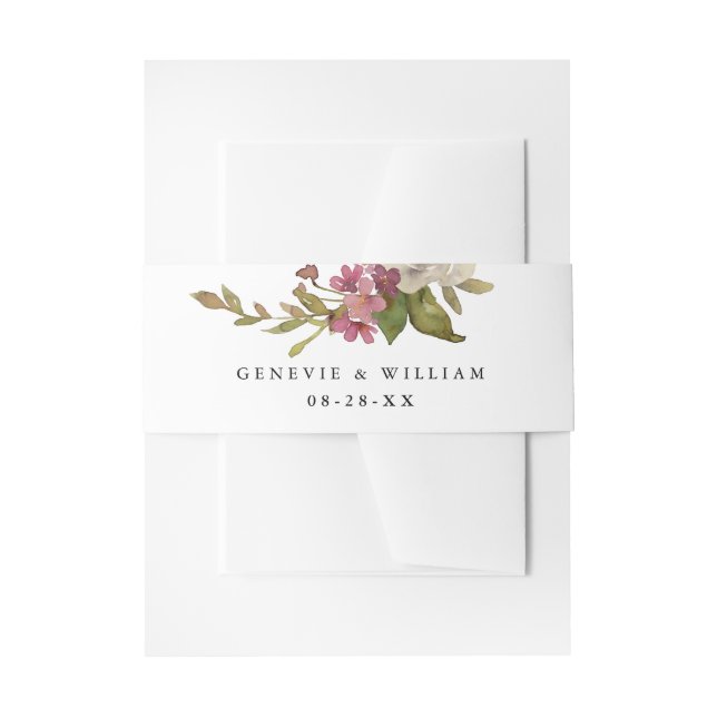 Cintas Para Invitaciones Nombres de bonito y Boda de fechas (Anverso Ejemplo)