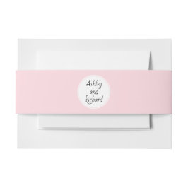 Cintas Para Invitaciones Nombres elegantes y simples boda rosa