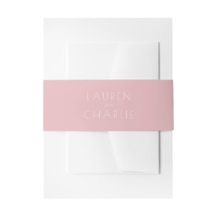 Cintas Para Invitaciones Nombres minimalistas elegantes en rosa