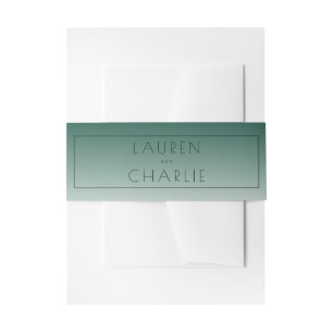 Cintas Para Invitaciones Nombres minimalistas en turquesa serenos