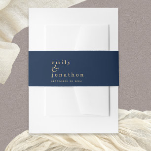 Cintas Para Invitaciones Nombres minimalistas Fecha Boda de Oro de la Marin
