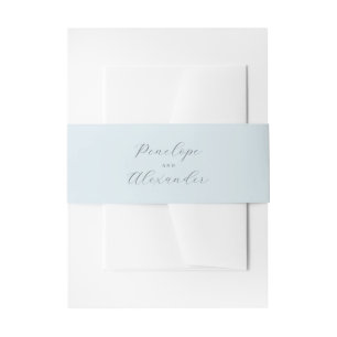 Cintas Para Invitaciones Nombres minimalistas serenos azules