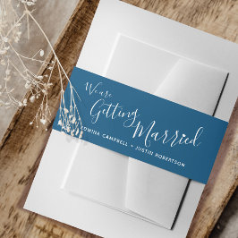 Cintas Para Invitaciones Nos casamos con un boda blanco oscuro