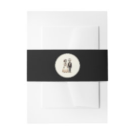 Cintas Para Invitaciones Novia + Novio Esqueleto de Dibujos Animados Boda C