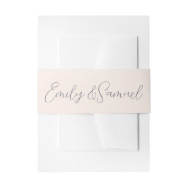 Cintas Para Invitaciones Novia y novio nombran invitación a la boda azul de