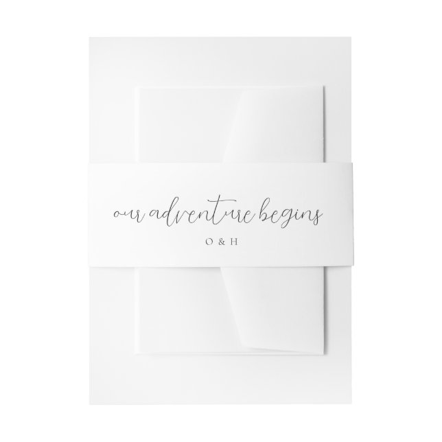 Cintas Para Invitaciones Nuestra aventura empieza Boda (Anverso Ejemplo)