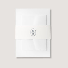 Cintas Para Invitaciones Off-White | Couple Monogram Wedding Invitation 