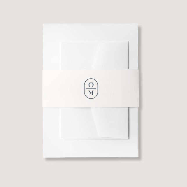 Cintas Para Invitaciones Off-White | Couple Monogram Wedding Invitation  (Subido por el creador)