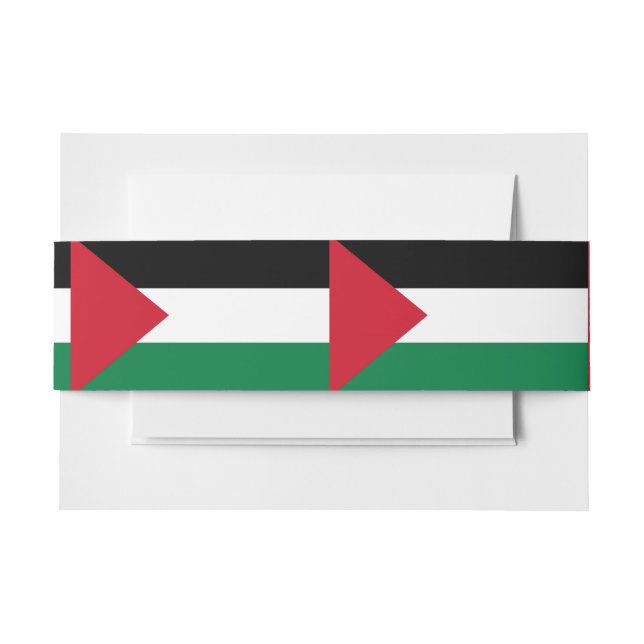 Cintas Para Invitaciones oficialmente bandera del Estado de Palestina (Anverso Ejemplo)