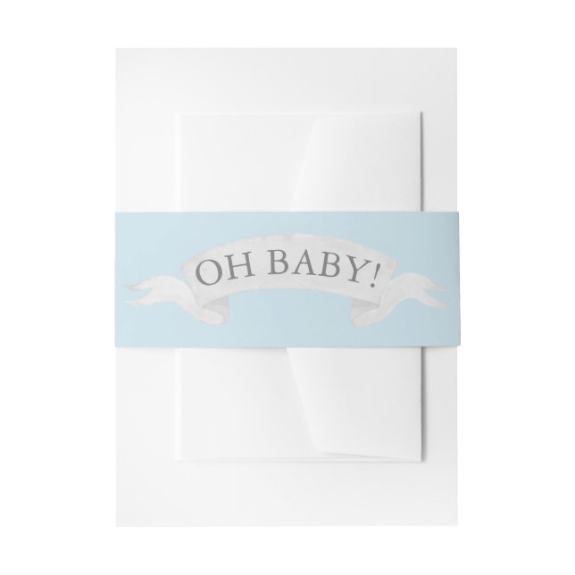 Cintas Para Invitaciones "¡Oh nena!" Estrella pequeña de guiño azul (Anverso Ejemplo)