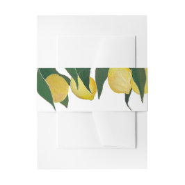Cintas Para Invitaciones Oil Painted Lemon Invitation Belly Band